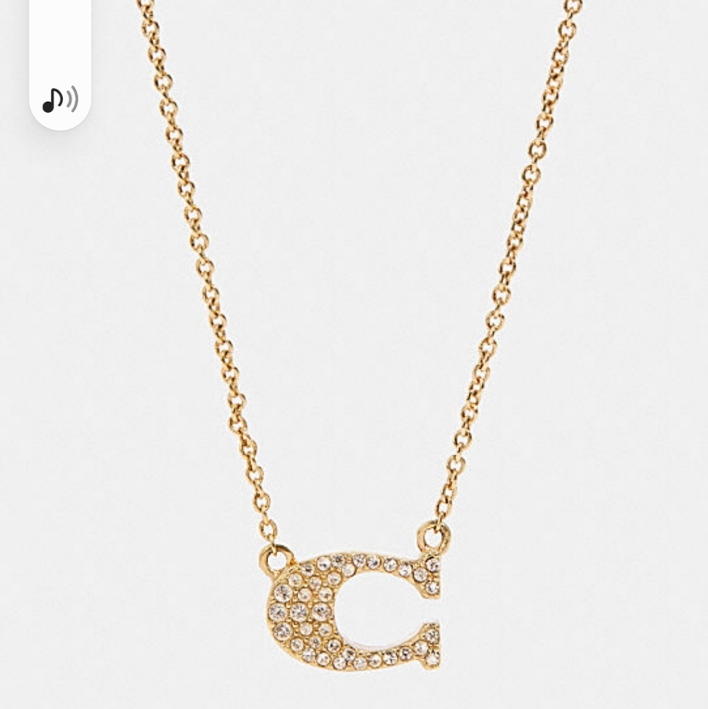 Coach necklace/Gold/length 16"+2"